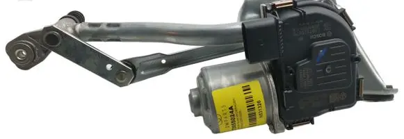 Front wiper linkage and motor