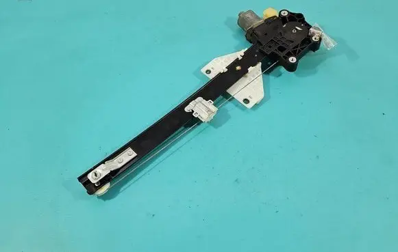 Rear door window regulator with motor
