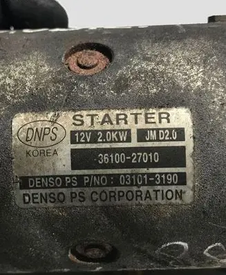 Hyundai Tucson JM Starter motor 3610027010 031013190