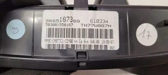 Peugeot 308 Speedometer (instrument cluster) 9665107380 5Q3001550107