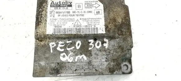 Peugeot 307 Airbag control unit/module 606877300 9654491180