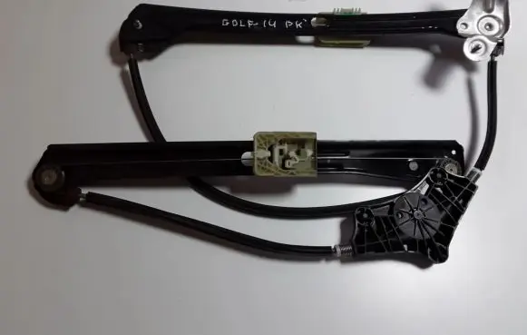 Front door window regulator with motor