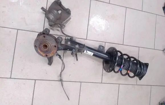 Peugeot 307 Front shock absorber with coil spring 9836654980