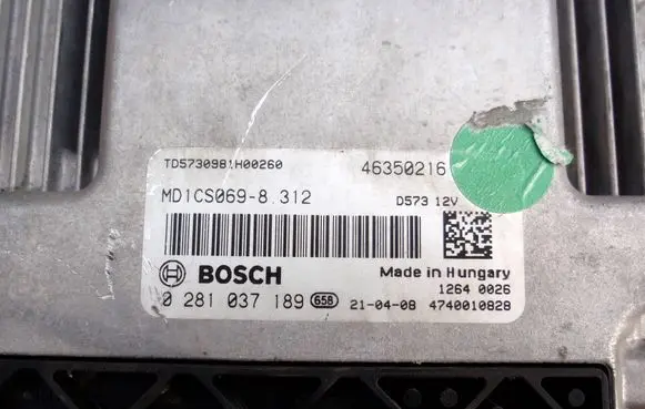 Fiat Ducato Engine control unit/module ECU 46350216 0281037189 MD1CS0698312