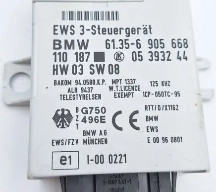 BMW 5 E39 Immobilizer control unit/module 6905668 61356905668 110187