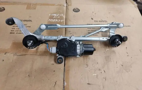 Front wiper linkage and motor