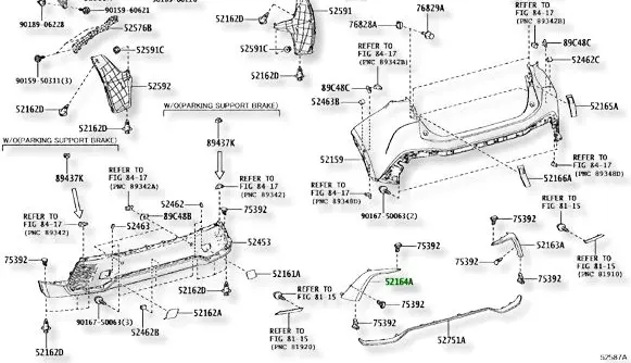 Toyota C-HR II Rear bumper trim bar molding 52164F4180