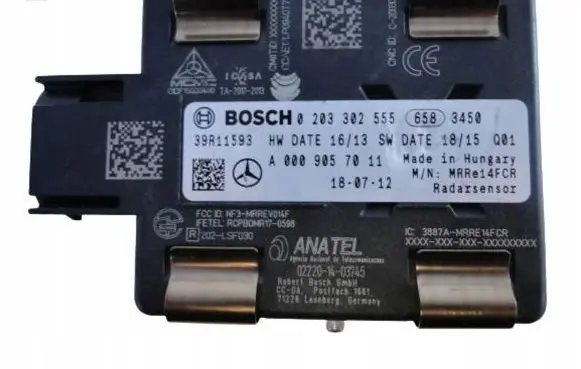 Mercedes-Benz A W177 Distronic sensor radar A0009057011