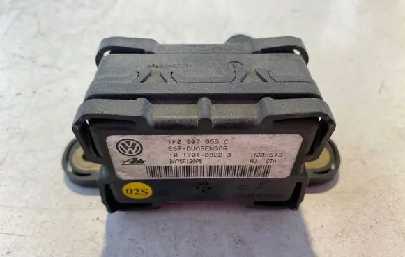 Audi A3 S3 8L ESP acceleration yaw rate sensor 1K0907655C BA75F12QP5 10170103223