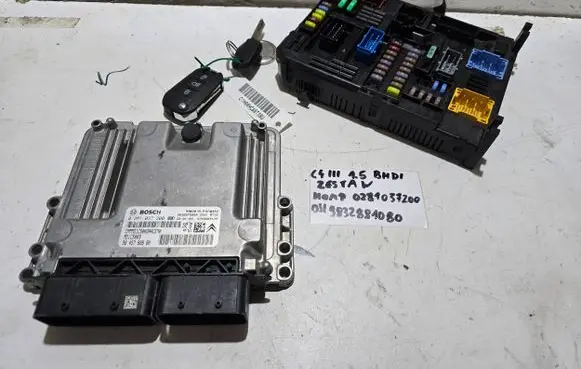 Citroen C4 III e-C4 Engine ECU kit and lock set 9826975080 0281037200 9645780880