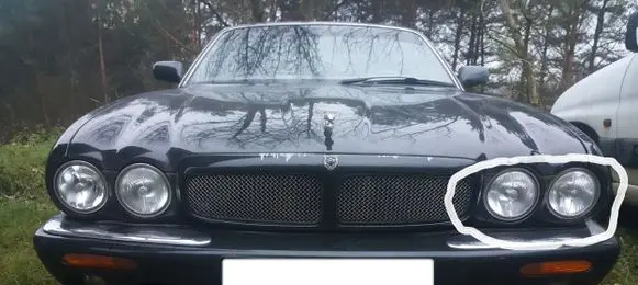 Jaguar XJ X308 Under headlight/headlamp trim 4651AF BLACK