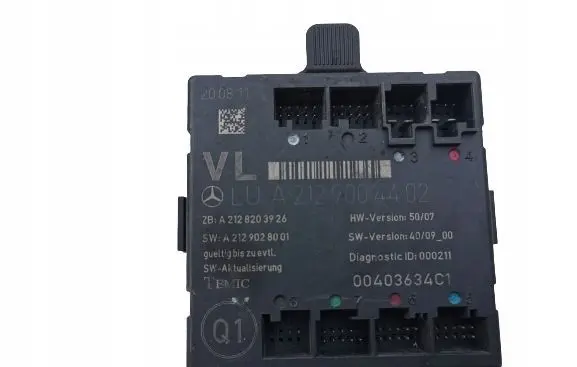 Mercedes-Benz E C207 W207 Door control unit/module A2129004402