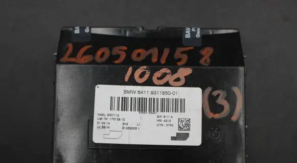BMW 1 F20 F21 Climate control unit 9311850 51062004