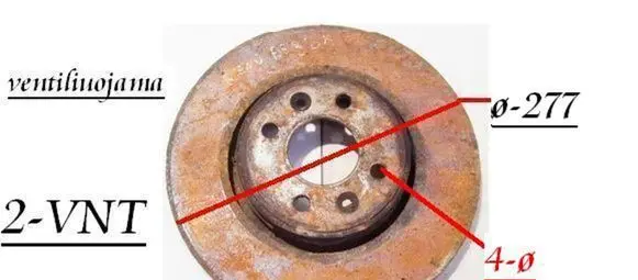 Renault Laguna I Front brake disc Q277IS204Q