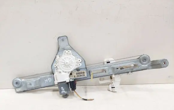 Rear door window regulator with motor