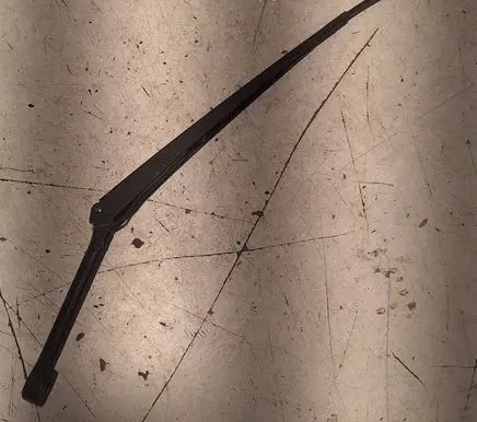 Front wiper blade arm