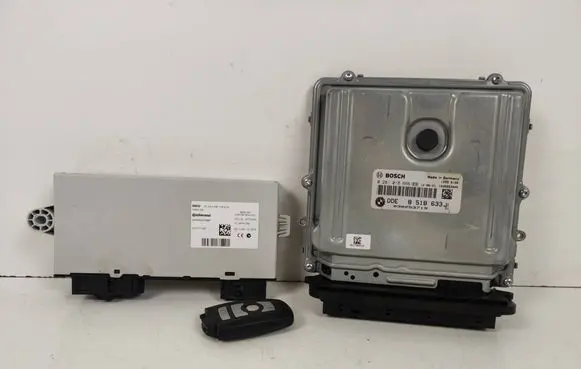 BMW 5 F10 F11 Engine ECU kit and lock set 8518633 0281018666 030253719