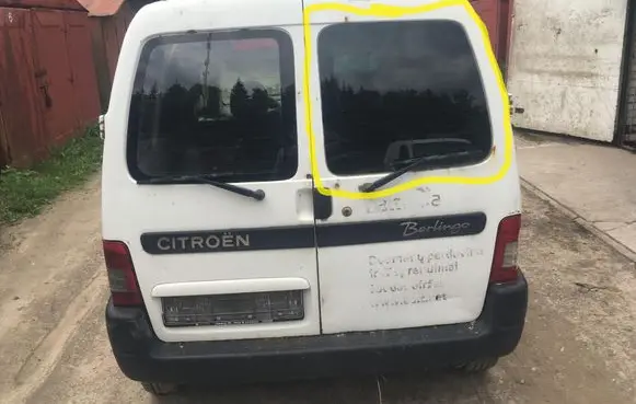 Citroen Berlingo Loading door trunk window/glass AS2 film