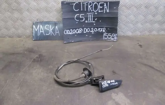 Citroen C5 Engine bonnet/hood lock release cable 