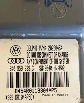 Audi A4 S4 B8 8K Seat control module 8K0959339C 28238454 8454R011930AP5