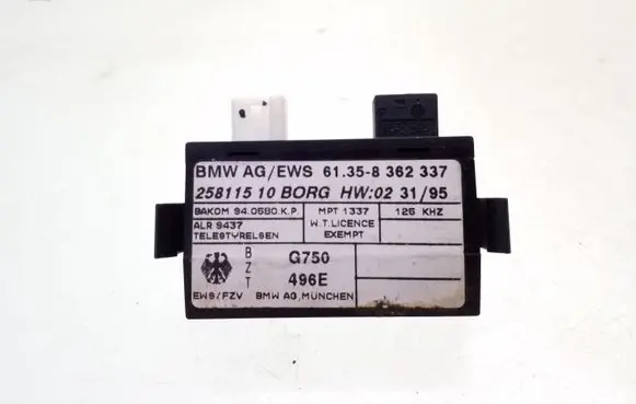 BMW 7 E38 Immobiliser reader (aerial) 61358362337 8362337