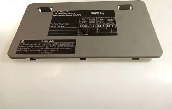 Mercedes-Benz Sprinter W906 Fuse box cover A9065450003