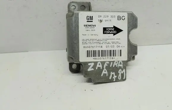 Opel Zafira A Airbag control unit/module 09229303