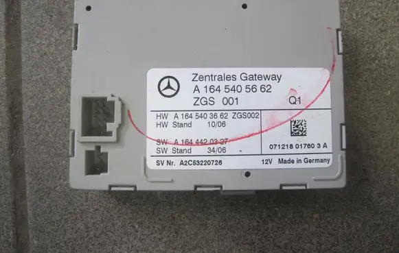 Mercedes-Benz ML W164 Gateway control module A1645405662