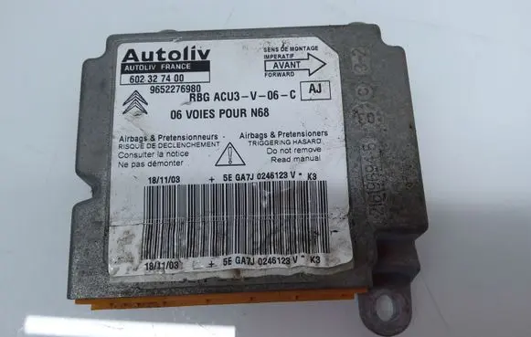 Citroen Xsara Picasso Airbag control unit/module 9652276980