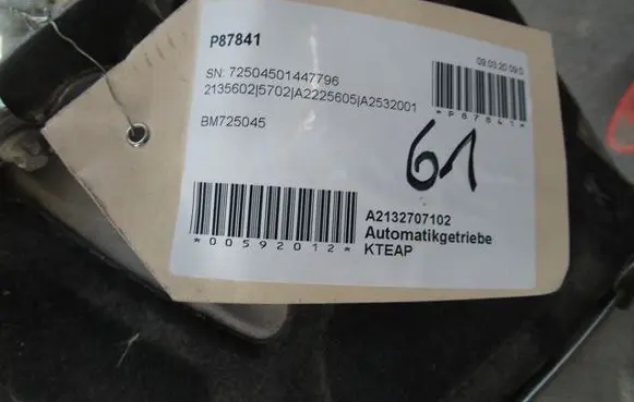 Mercedes-Benz CLS C257 Automatic gearbox 72504501447796KG