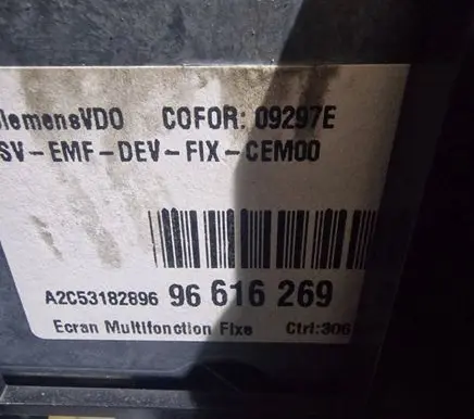 Citroen C6 Screen/display/small screen 96616269 A2C53182896