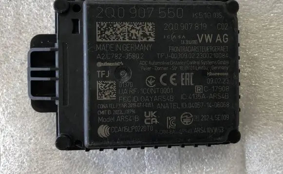 Volkswagen PASSAT B8 Distronic sensor radar 2Q0907550 A2C78235802 2Q0907819