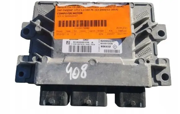 Renault Clio III Engine ECU kit and lock set 8200522357