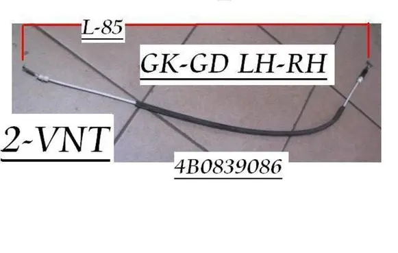 Audi A6 S6 C4 4A Rear door cable line 4B0839086
