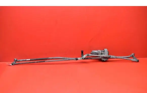 Front wiper linkage and motor