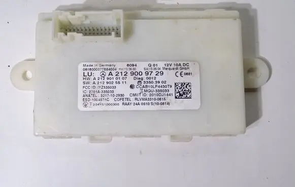 Mercedes-Benz GLA W156 X156 Keyless (KESSY) go control unit/module A2129009729