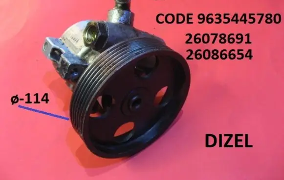Citroen Berlingo Power steering pump 9635445780 26078691
