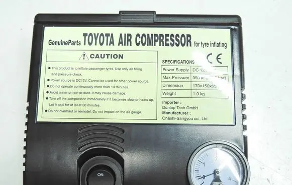Toyota Verso Tire air pump compressor 