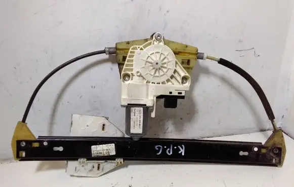 Rear door window regulator with motor