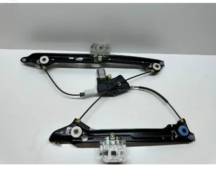 Rear door window regulator with motor