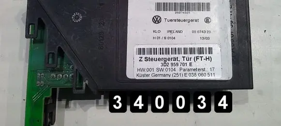 Volkswagen Phaeton Engine control unit/module 3d2959701e