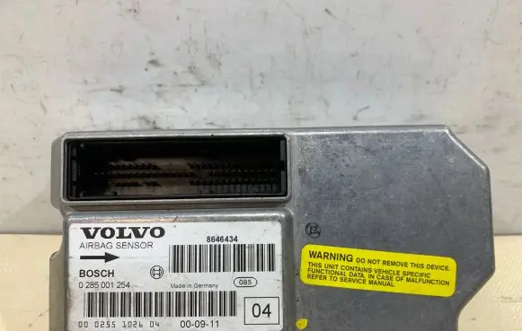 Volvo S60 Airbag control unit/module 8646434 000255102604 0285001254