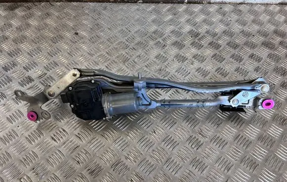 Front wiper linkage and motor