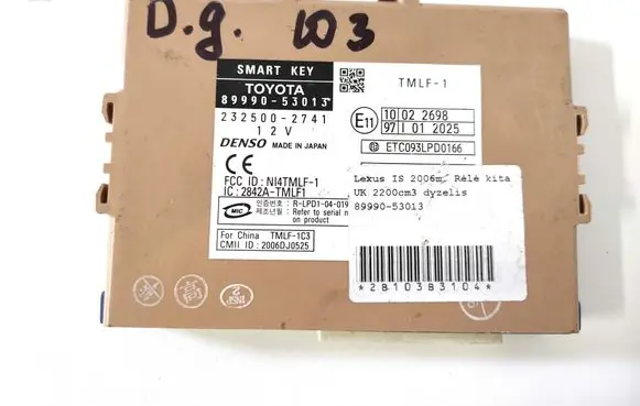 Lexus IS 220D-250-350 Other control units/modules 89990-53013