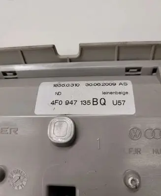 Audi A6 S6 C6 4F Headlining lighting console trim 4F0947135BQU57