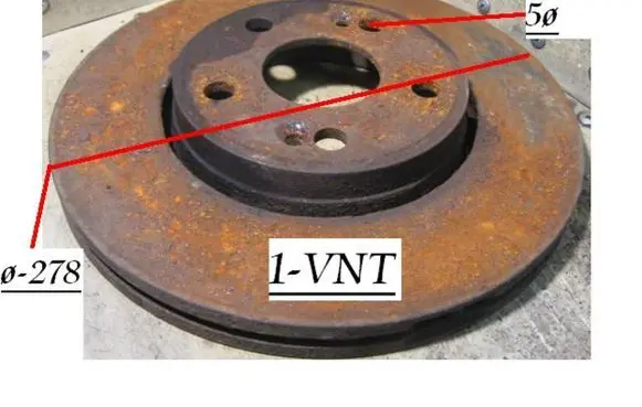 Renault Espace II Front brake disc 28IQ5Q278