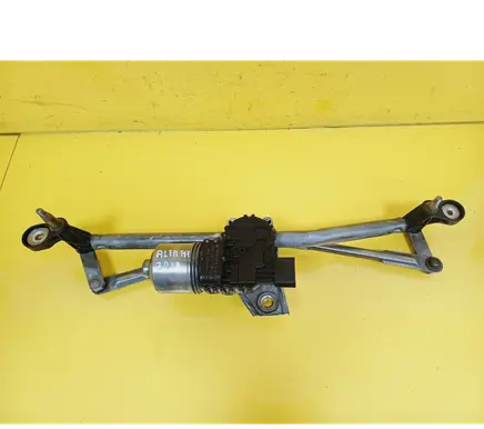 Front wiper linkage and motor