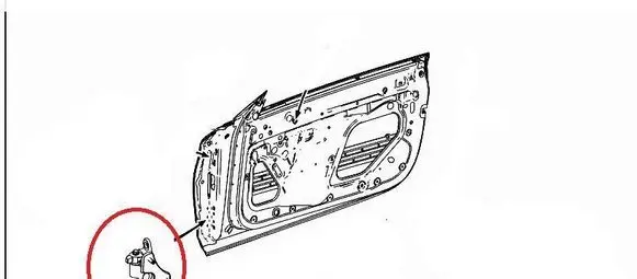 Mercedes-Benz C W205 Front door lower hinge A2057201012