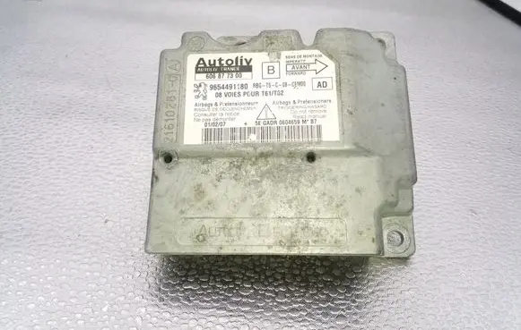 Peugeot 307 Airbag control unit/module 9654491180 606877300