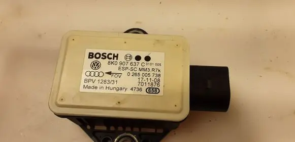 Audi A4 S4 B8 8K ESP acceleration yaw rate sensor 8K0907637C 0265005738 7011876